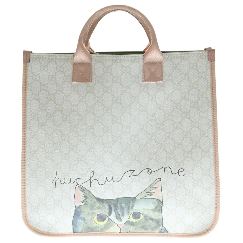 Gucci Bag GG Pink Tote White
